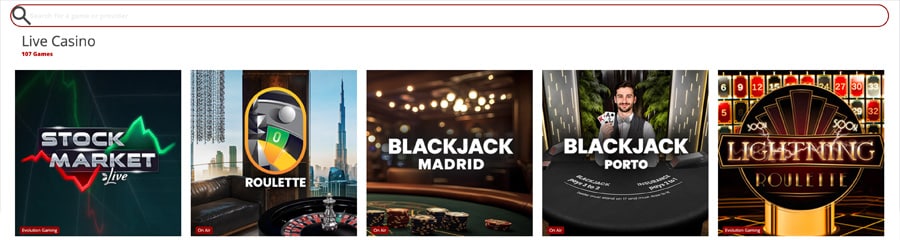 Barz over 100 live casinospill