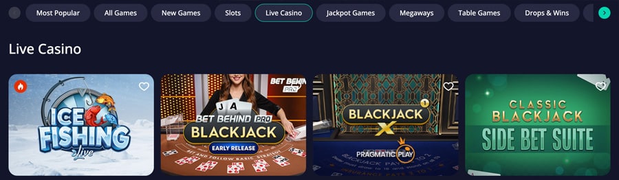 Jonny Jackpot live casino